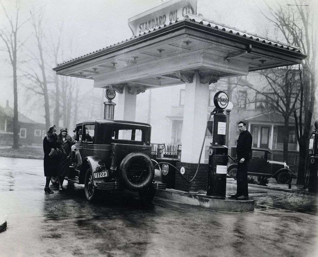 Standard Oil Company service station, ca. 1920–30. ExxonMobil Historical Collection. di_02179