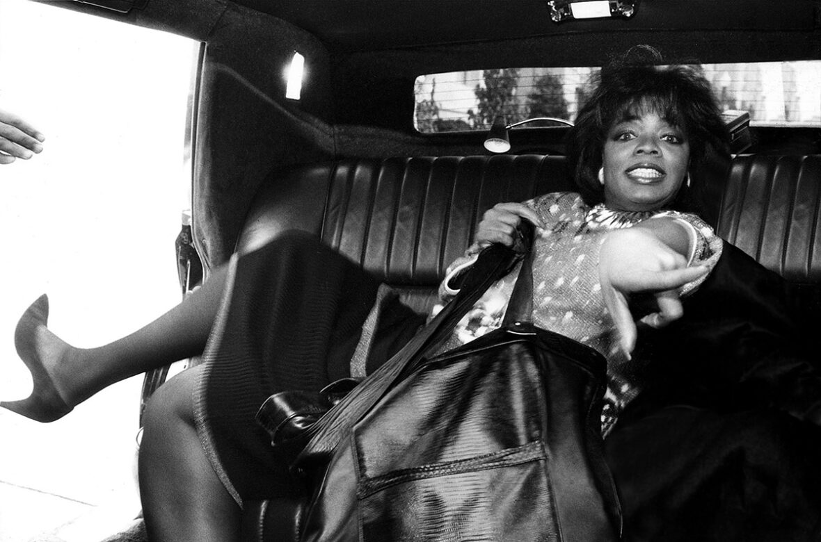 Oprah gets a hand. Chicago, 1987.