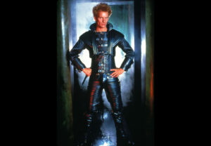 Pop musician Sting on the set of the movie Dune in Mexico City, 1984.