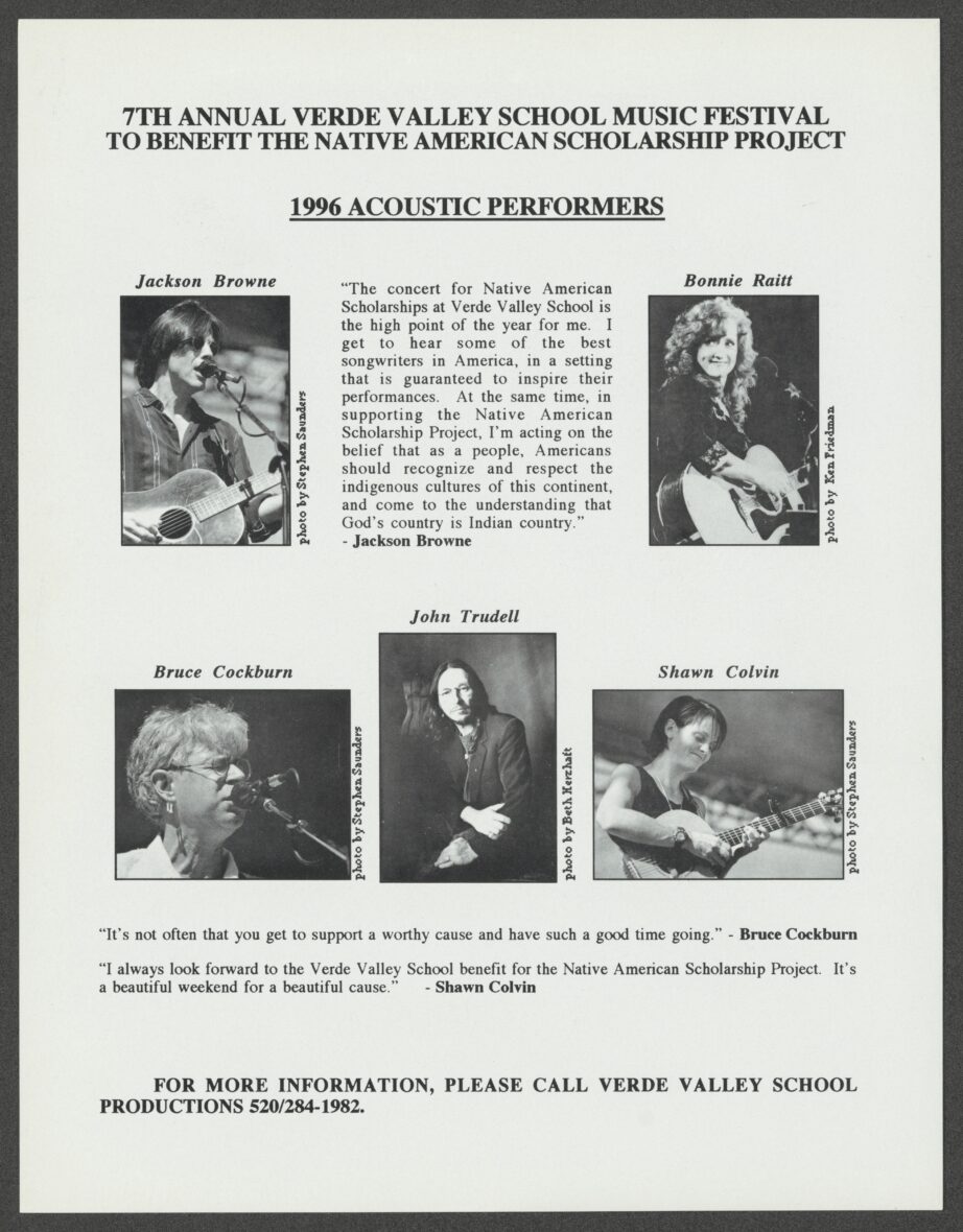 Concert poster including Bonnie Raitt and Jackson Browne.